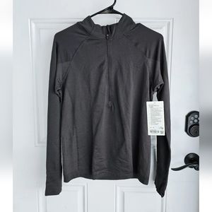 Lululemon For the Chill Of It 1/2 Zip Sweater Graphite Grey Women's Sz 10 NWT